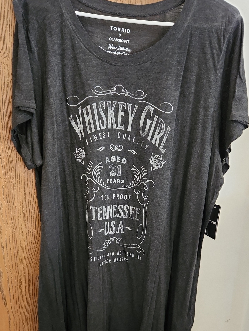 Torrid Black 'Whiskey Girl' Graphic Tee Womens T Shirt